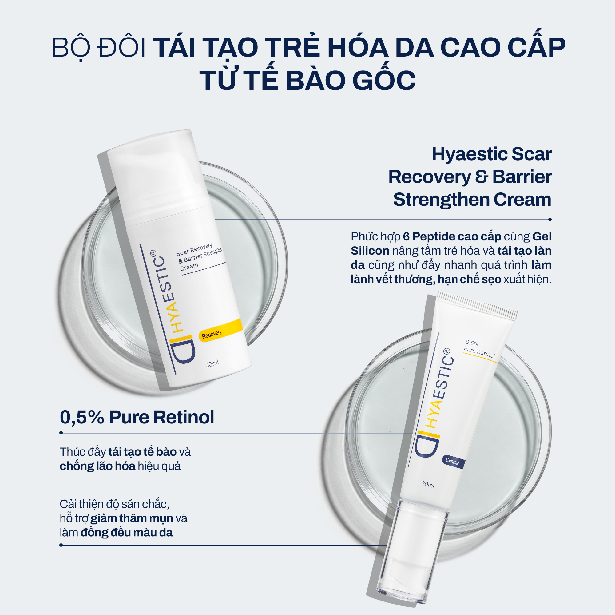 [COMBO] BỘ ĐÔI CHUYÊN BIỆT CẢI THIỆN MỤN SƯNG VIÊM VÀ CHỐNG LÃO HÓA 2.5% BPO + RETINOL 0.5%