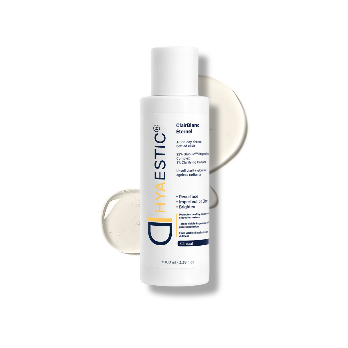 Lotion điều trị hỗ trợ chống lão hóa, giảm các đốm sắc tố & lỗ chân lông bí tắc - Hyaestic ClairBlanc Éternel