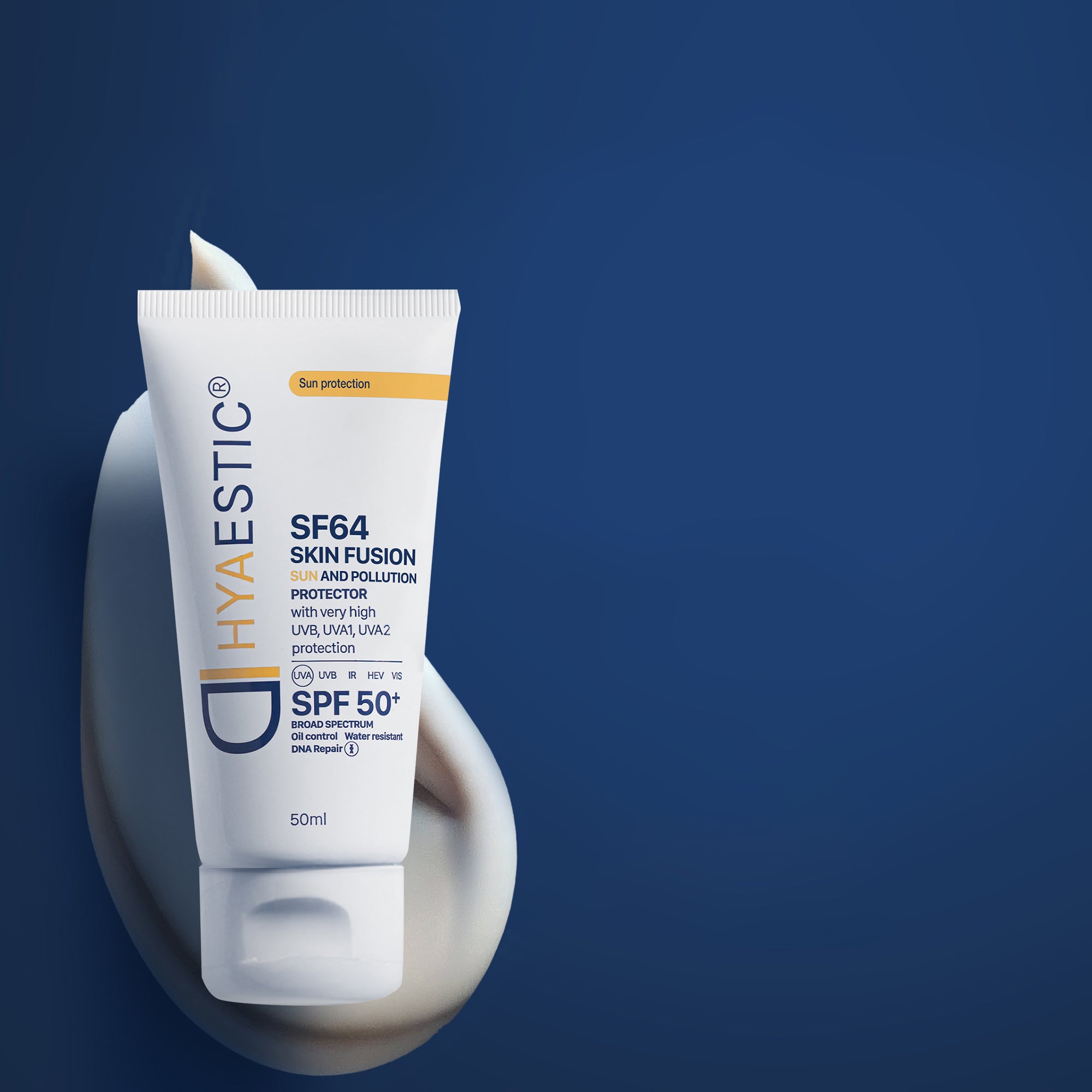 Kem chống nắng Hyaestic Skin Fusion SF64 Sun And Pollution Protector SPF50+