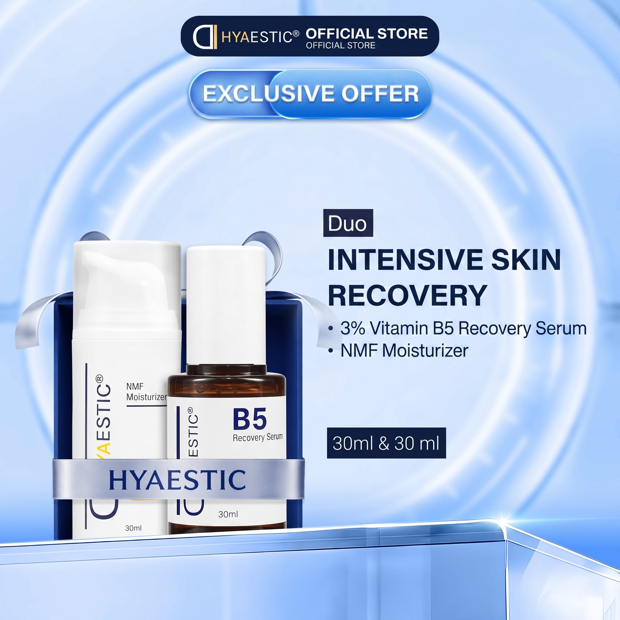 [COMBO] BỘ ĐÔI DƯỠNG ẨM VÀ PHỤC HỒI DA CHUYÊN SÂU SERUM B5 + KEM DƯỠNG NMF